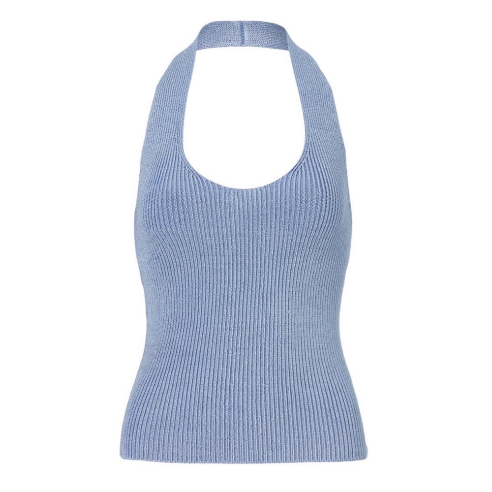 Vince Blue Ribbed Tank Top